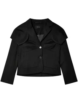 Бюстье приталенный жакет Simone Rocha, черный