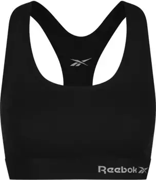Бюстье Reebok ""Steffi", эластичный бюстгальтер с надписью-логотипом, черный