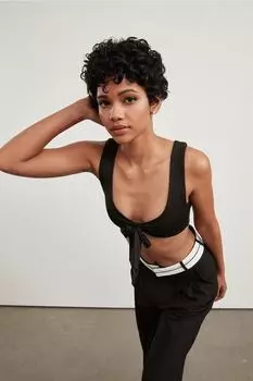 Бюстье с бантом, черный VATKALI