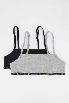 Бюстье с квадратным вырезом - 2 шт Calvin Klein, черный