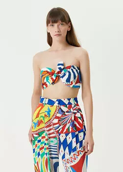 Бюстье с узором без бретелек carretto Dolce&Gabbana