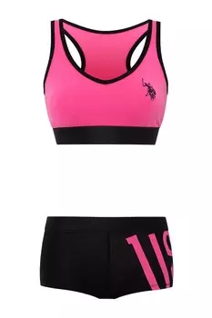 Бюстье с вырезом на спине U S Polo Assn , розовый