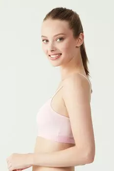 Бюстье с заостренным логотипом U S Polo Assn , розовый