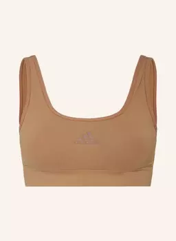 Бюстье scoop lounge adidas, бежевый