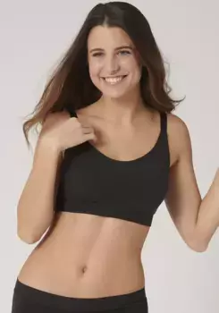 Бюстье Sloggi "GO Allround P", бюстгальтер с чашечками без косточек, один размер от XS до L, черный