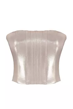 Бюстье Trendyol с эффектом металлик, коричневый