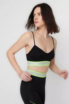 Бюстье Trendyol x Sagaza Studio с деталями, черный