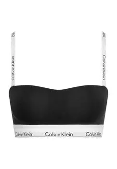 Бюстье, узкие бретели, надпись логотипа, для женщин Calvin Klein, черный