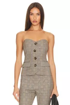 Бюстье Veronica Beard Arlette, цвет Brown Multi