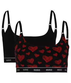 Бюстгальтер 2 шт. дизайн Hugo Bodywear, черный