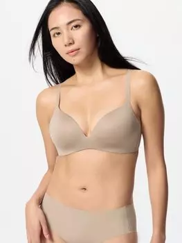 Бюстгальтер 3d-фиксация Uniqlo, бежевый