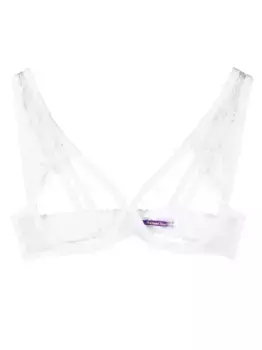 Бюстгальтер Accroche Coeur с вырезами Maison Close, белый