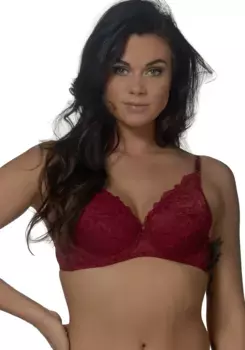 Бюстгальтер After Eden на косточках "TULIEN", с нежным кружевом, красный