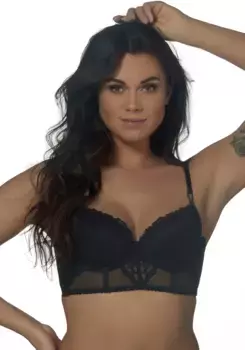 Бюстгальтер After Eden на косточках "TYANNA" с нежным кружевом, черный