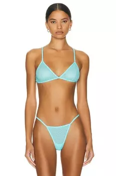 Бюстгальтер Alexander Wang Triangle, цвет Fluro Cyan