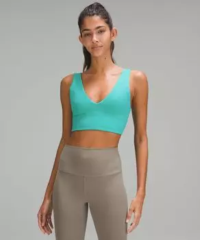 Бюстгальтер Align с V-образным вырезом Lululemon, зеленый