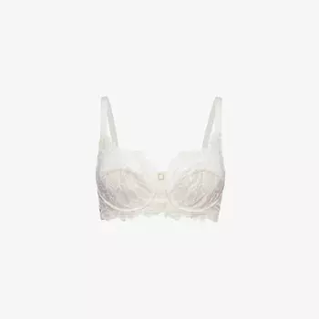 Бюстгальтер Allure из цветочного кружева на косточках Panache, белый