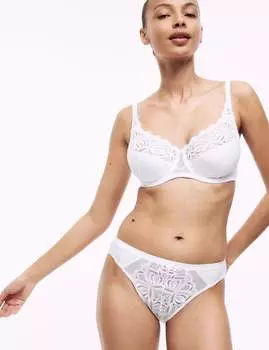 Бюстгальтер Amelia Lace с полной чашкой на косточках Marks & Spencer, белый