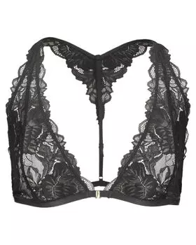 Бюстгальтер Avery из кружева без косточек Free People, черный