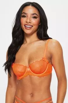Бюстгальтер-Балкон без подушечек Cadence с вышивкой Ann Summers, оранжевый