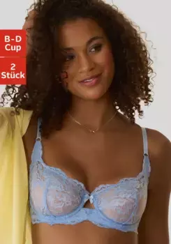 Бюстгальтер-балкон Petite Fleur из элегантного цветочного кружева, нижнее белье, белый