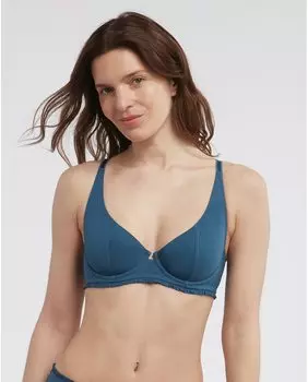 Бюстгальтер-балконет без подкладок на косточках Dim, синий