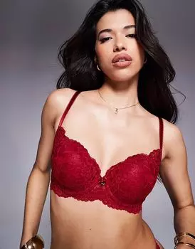 Бюстгальтер-балконет Boux Avenue Billie красного цвета