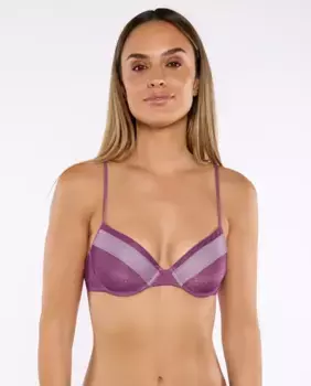 Бюстгальтер-балконет GENO на косточках, чашка B/C, регулируемые бретели и контур Red Point, розовый