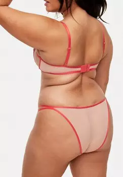 Бюстгальтер балконет JAYDA UNLINED PLUS BALCONETTE BRA LOTUS POND EMBROIDERY CO6 Adore Me, красный