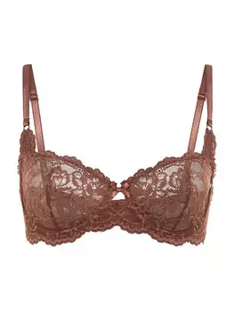 Бюстгальтер-балконет LASCANA, коричневый