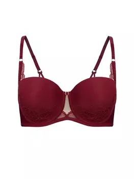 Бюстгальтер-балконет Marc & Andr, темно-красный