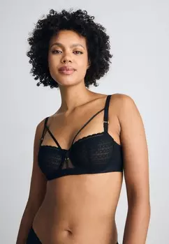 Бюстгальтер-балконет MONOGRAM HALF CUP BALCONY BRA Chantelle, черный
