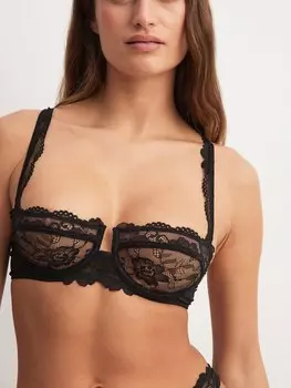 Бюстгальтер-балконет NA-KD, черный