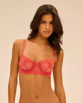 Бюстгальтер-балконет на косточках Simone Prle, коралловый