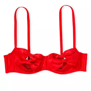 Бюстгальтер-балконет с бантами Victoria's Secret Dream Angels Wicked Peekaboo, красный