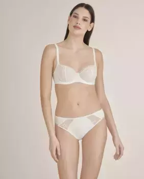 Бюстгальтер-балконет с романтической вышивкой Conturelle, кремовый