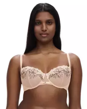 Бюстгальтер-балконет с вышивкой и кружевом линии Play Chantelle, черный