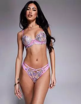 Бюстгальтер-балконет Valentines Euphoric без подушечек бледно-розового цвета - PINK Ann Summers