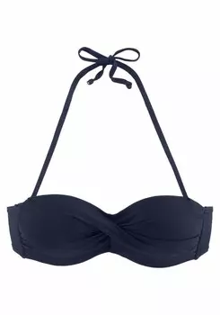 Бюстгальтер-балконет Верх бикини Lascana Sofia, темно-синий
