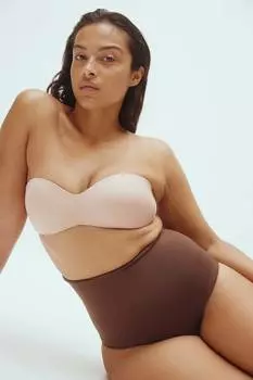 Бюстгальтер-Бандо из микрофибры H&M, бежевый