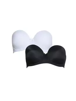Бюстгальтер бандо Marks & Spencer Bandeau Bra, черный/белый