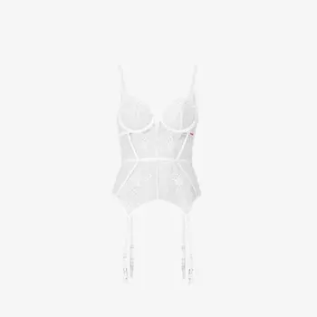 Бюстгальтер-Баск Marseille из эластичной сетки на косточках Bluebella, белый