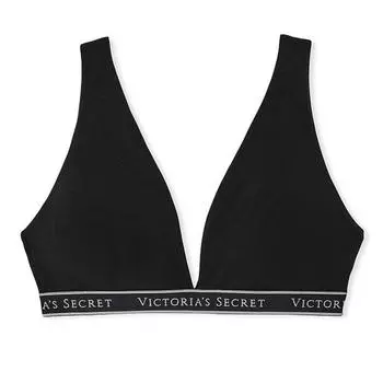 Бюстгальтер бесшовный из хлопка Victoria's Secret Lounge, черный
