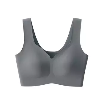 Бюстгальтер бесшовный Muji на бретелях, абрикосовый