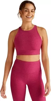Бюстгальтер Beyond Yoga Spacedye Enlighten Long Line Bra, цвет Cranberry Heather