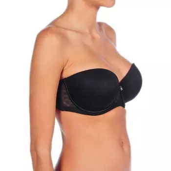 Бюстгальтер без бретелек на косточках и с уплотненными чашками Esmeralda Woman Selene, черный