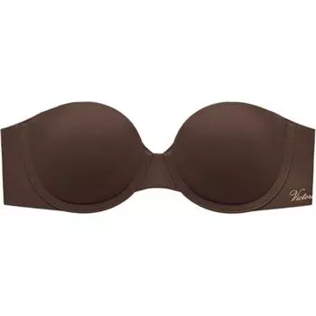 Бюстгальтер без бретелек женский Victoria's Secret, 33F6 Dark Brown-Thin