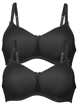 Бюстгальтер без косточек Anita 2er Pack Schalen BH Lace Rose, черный