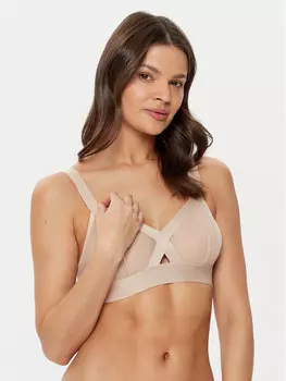 Бюстгальтер без косточек Dkny, бежевый