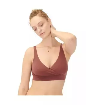 Бюстгальтер без косточек для беременных Dream Feed для кормящих и сна HATCH Collection, коричневый